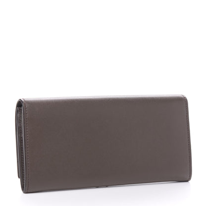 Fendi Vitello Liberty Century Lucido By The Way Continental Wallet Carbone 3 of 7