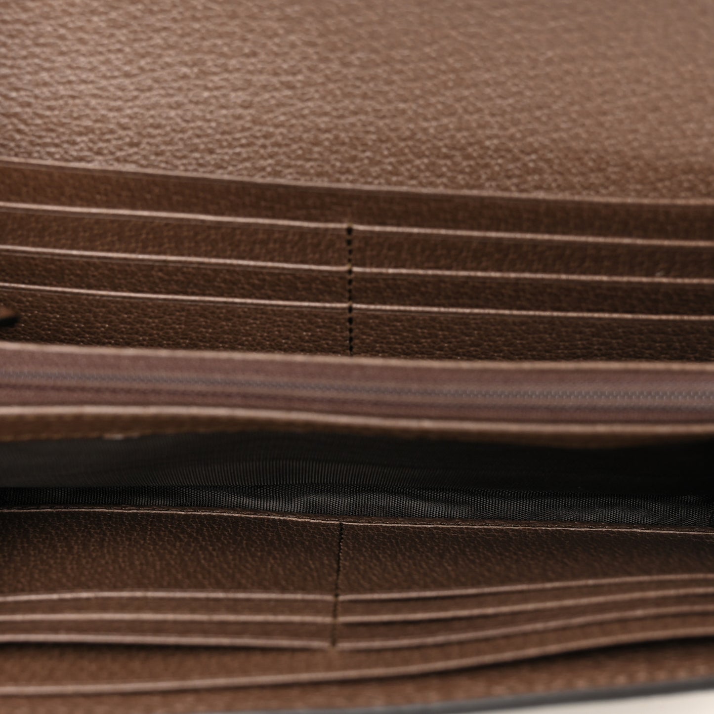 GG Supreme Monogram Web Ophidia Continental Wallet Brown
