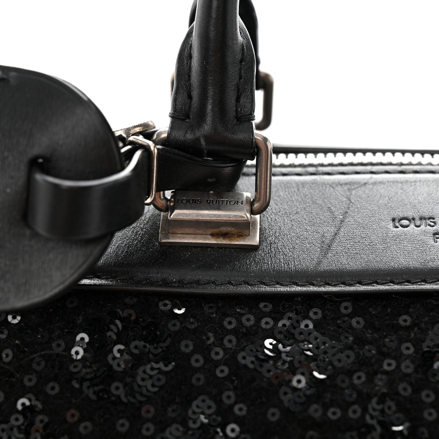 Sequin Monogram Sunshine Express Speedy Black
