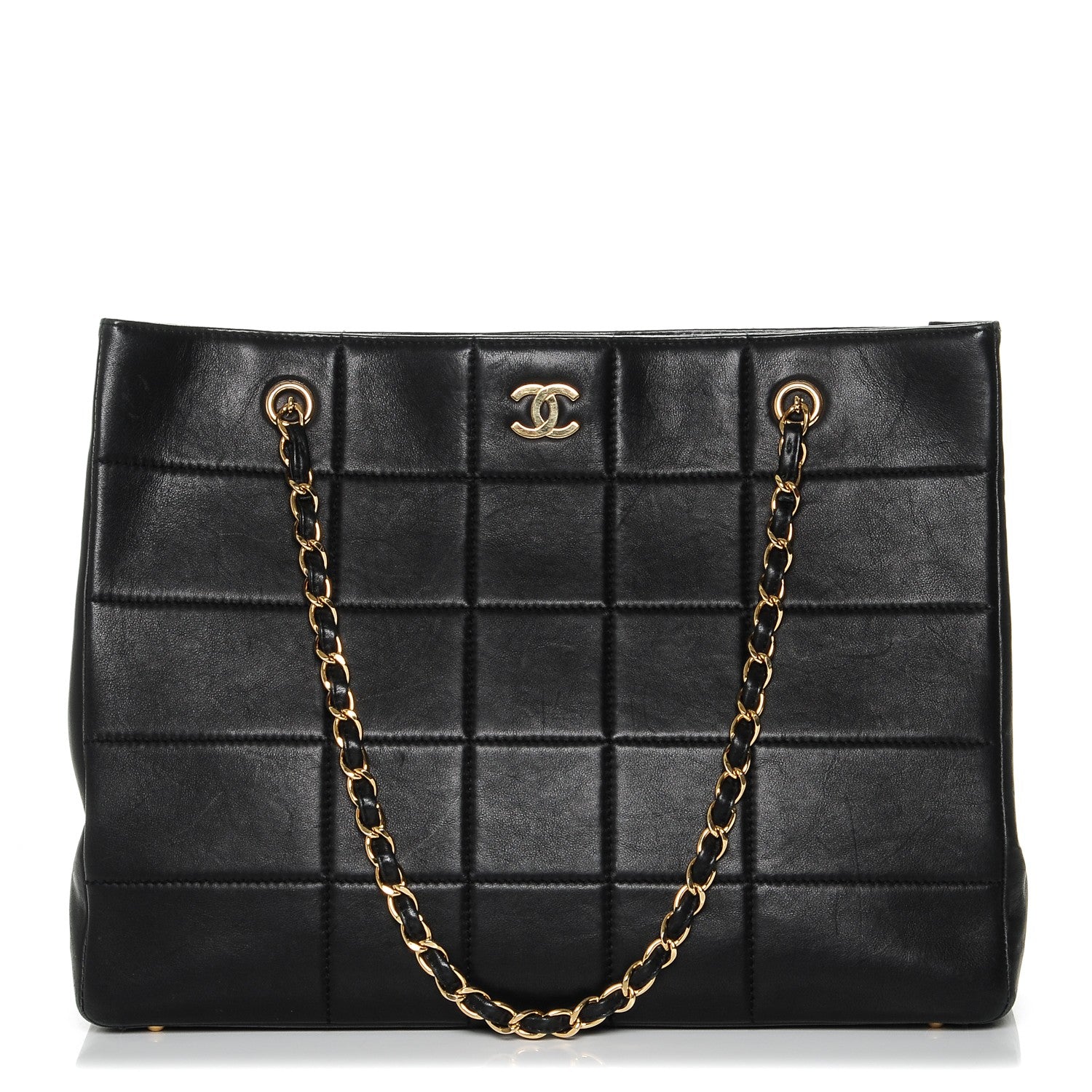 Chanel Lambskin Square Stitched Tote Black 1 of 7