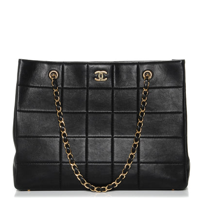 Chanel Lambskin Square Stitched Tote Black 1 of 7