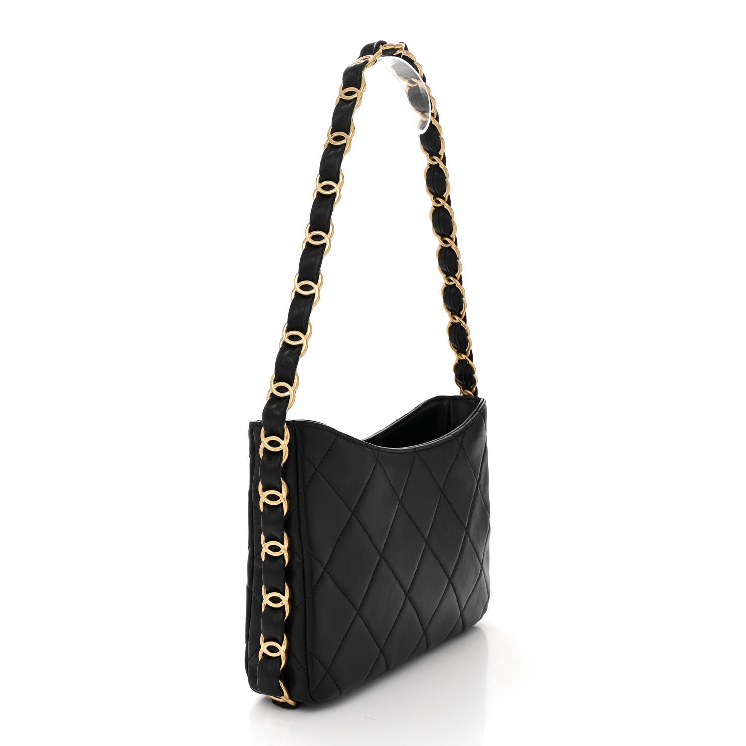 Chanel Lambskin Quilted Small CC Links Hobo Black 3 of 10