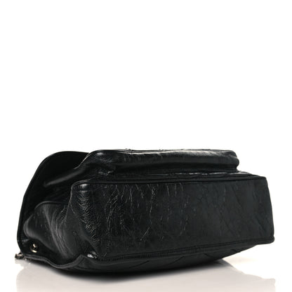Saint Laurent Crinkled Calfskin Matelasse Monogram Large Niki Chain Satchel Black 4 of 9
