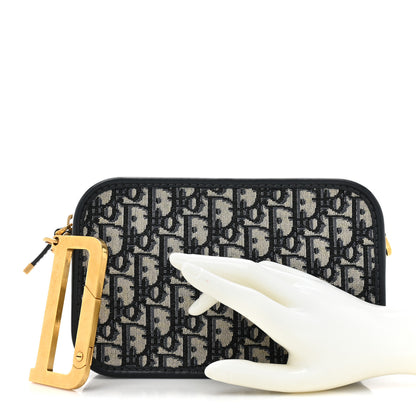 Christian Dior Oblique Diorquake Clutch Blue 2 of 10