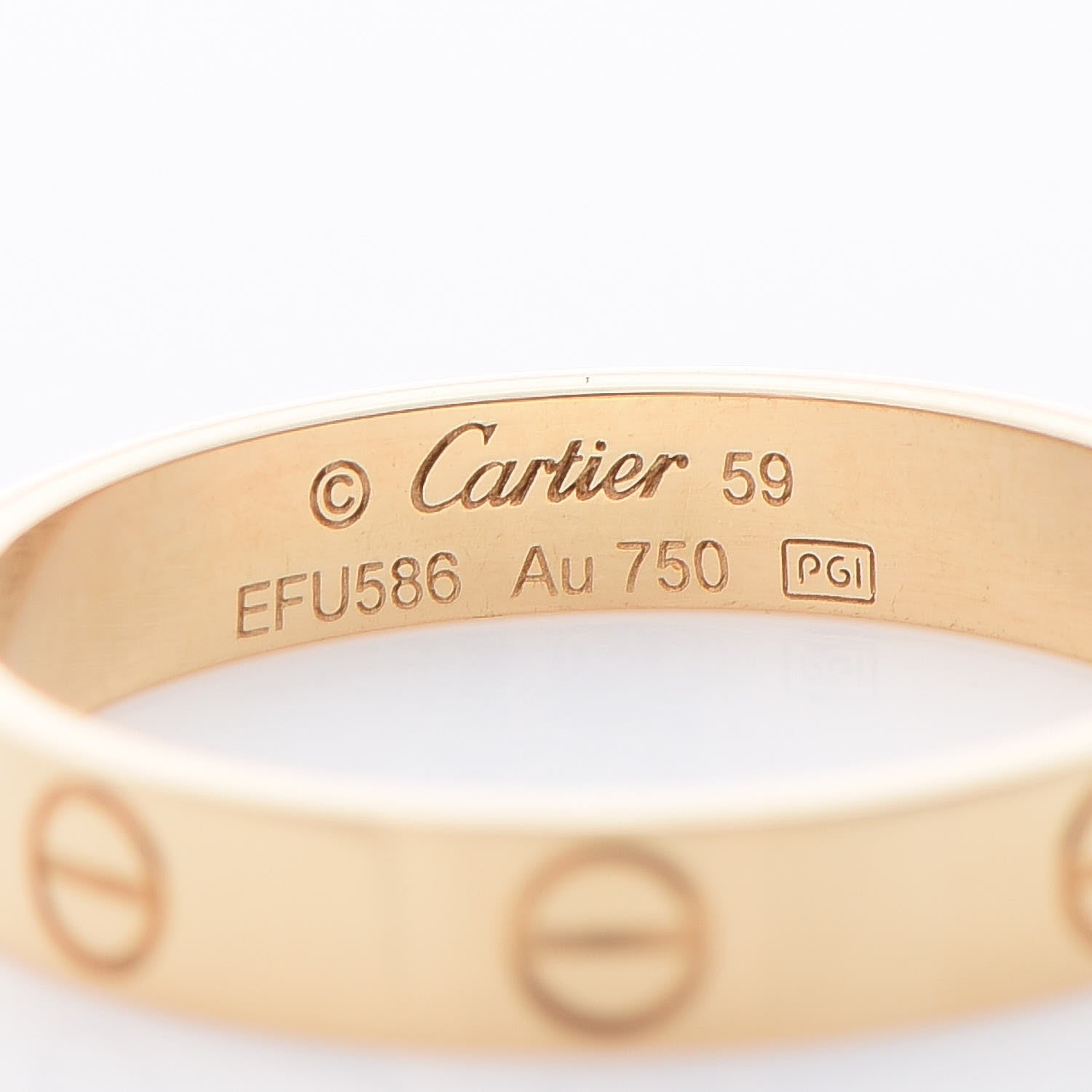 Cartier 18K Yellow Gold 3.5mm LOVE Wedding Band Ring 59 9 4 of 4