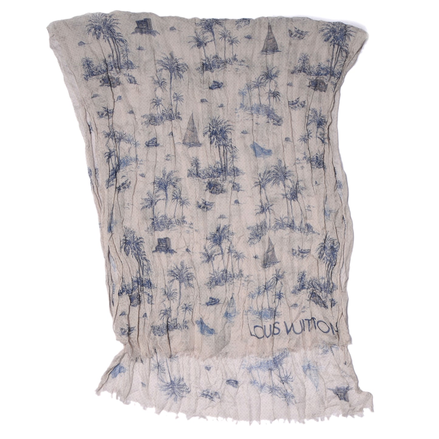 Cotton Linen Toile Etole De Louis Pareo Blue