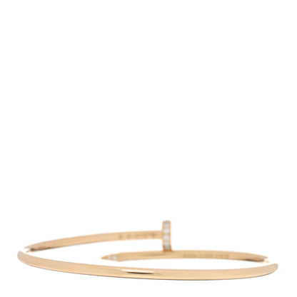 Cartier 18K Yellow Gold Diamond Small Juste Un Clou Bracelet 16 3 of 4