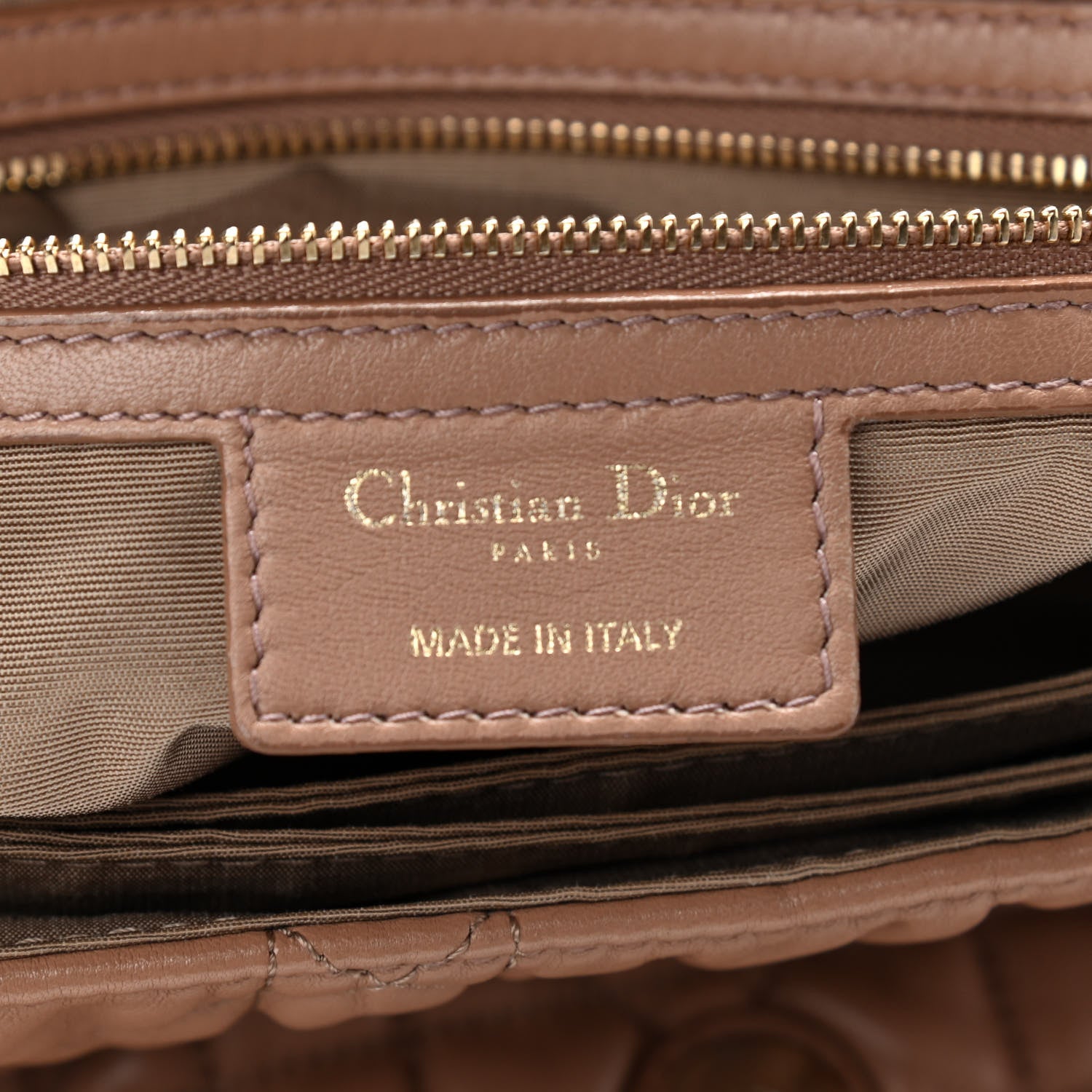 Christian Dior Lambskin Cannage Medium Delidior Flap Beige 6 of 9