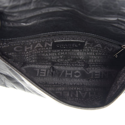 Chanel Distressed Lambskin Messenger Flap Bag Black 4 of 11