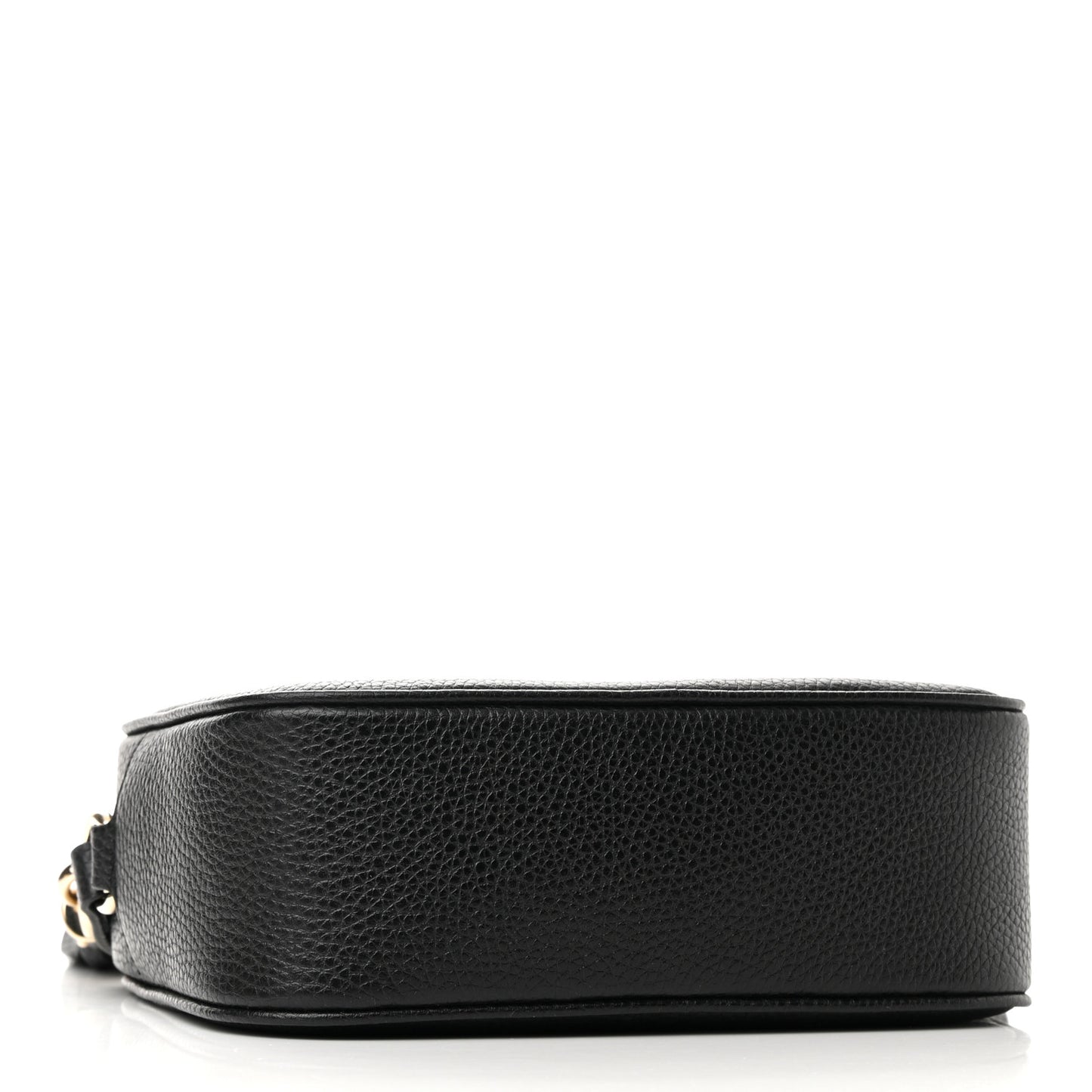 Pebbled Calfskin Small Soho Disco Bag Black