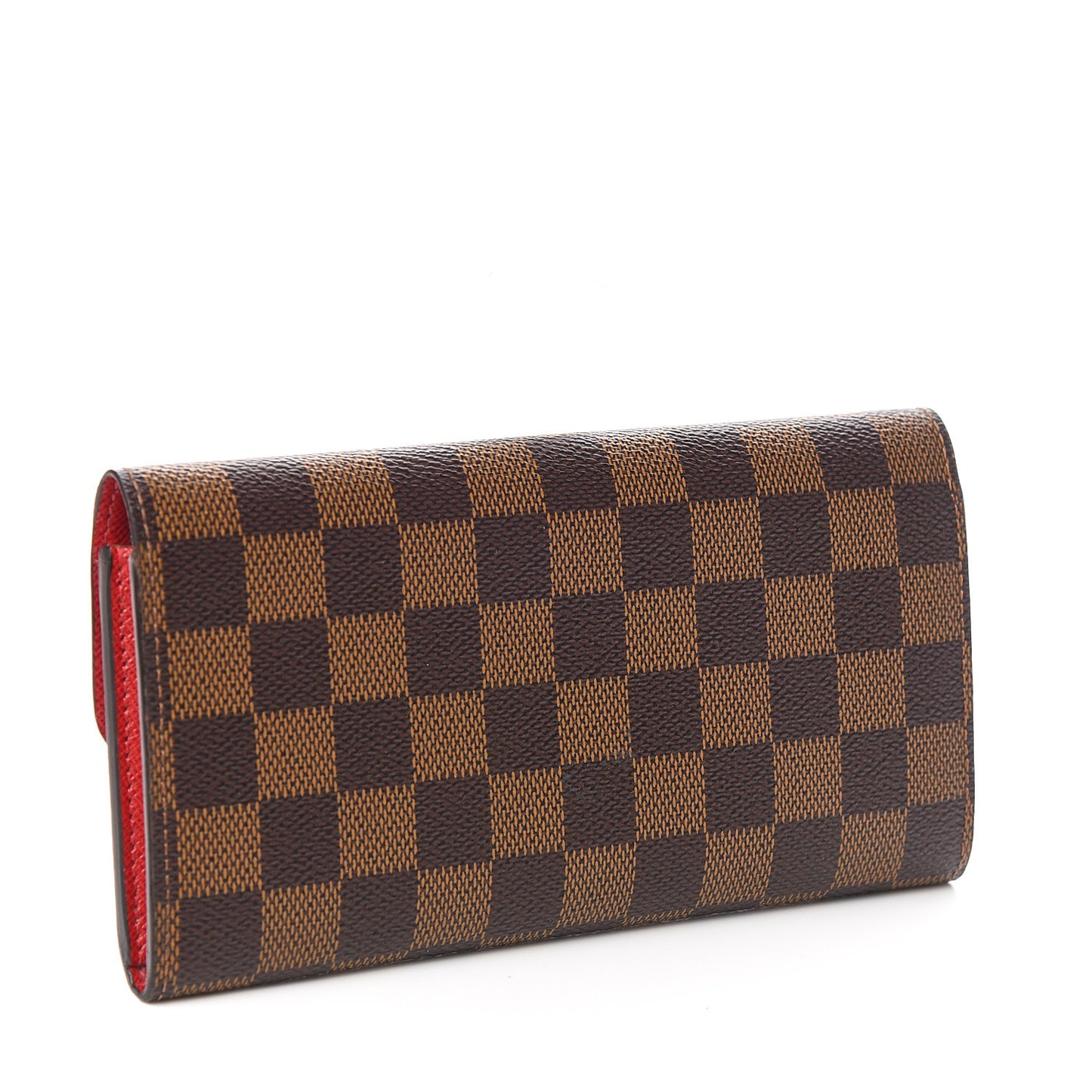 Damier Ebene Emilie Wallet Red