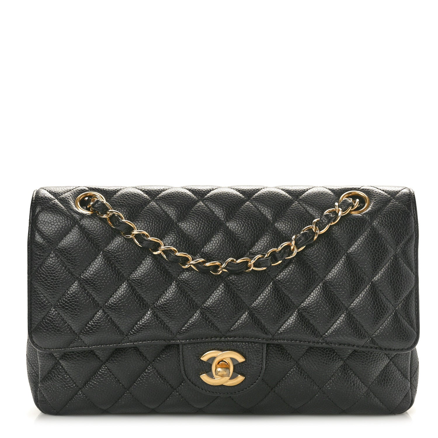Chanel Caviar Quilted Medium Double Flap Black 1 of 12