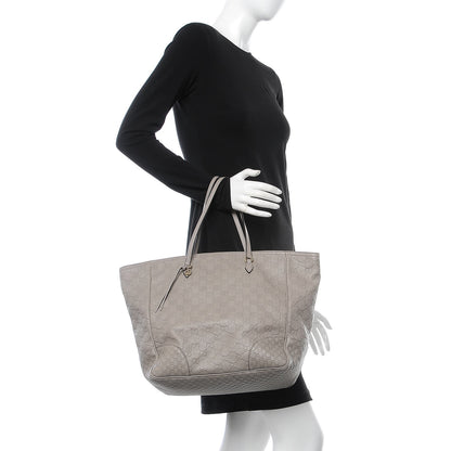 Gucci Guccissima Medium Bree Zippered Tote Storm Grey 2 of 7