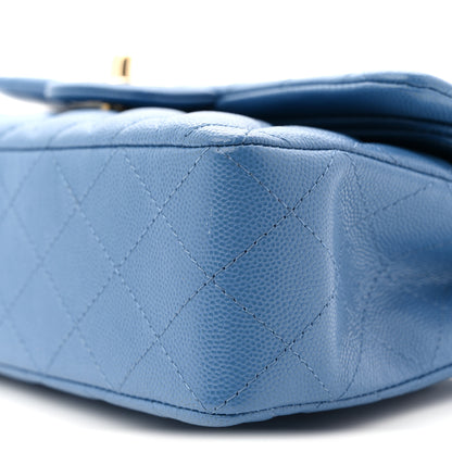 Chanel Caviar Quilted Small Double Flap Blue 10 of 10