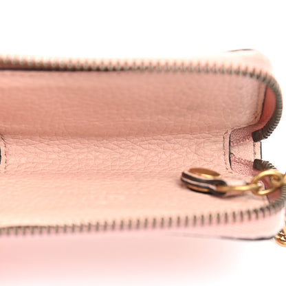 Gucci Cellarius Calfskin Blind for Love Animalier Zip Around Key Case Perfect Pink 5 of 8