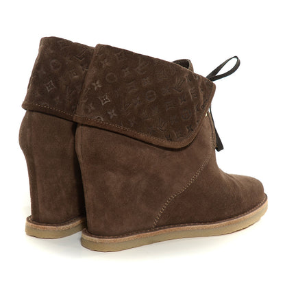 Louis Vuitton Suede Fauvist Low Boots 37.5 Brown 4 of 8