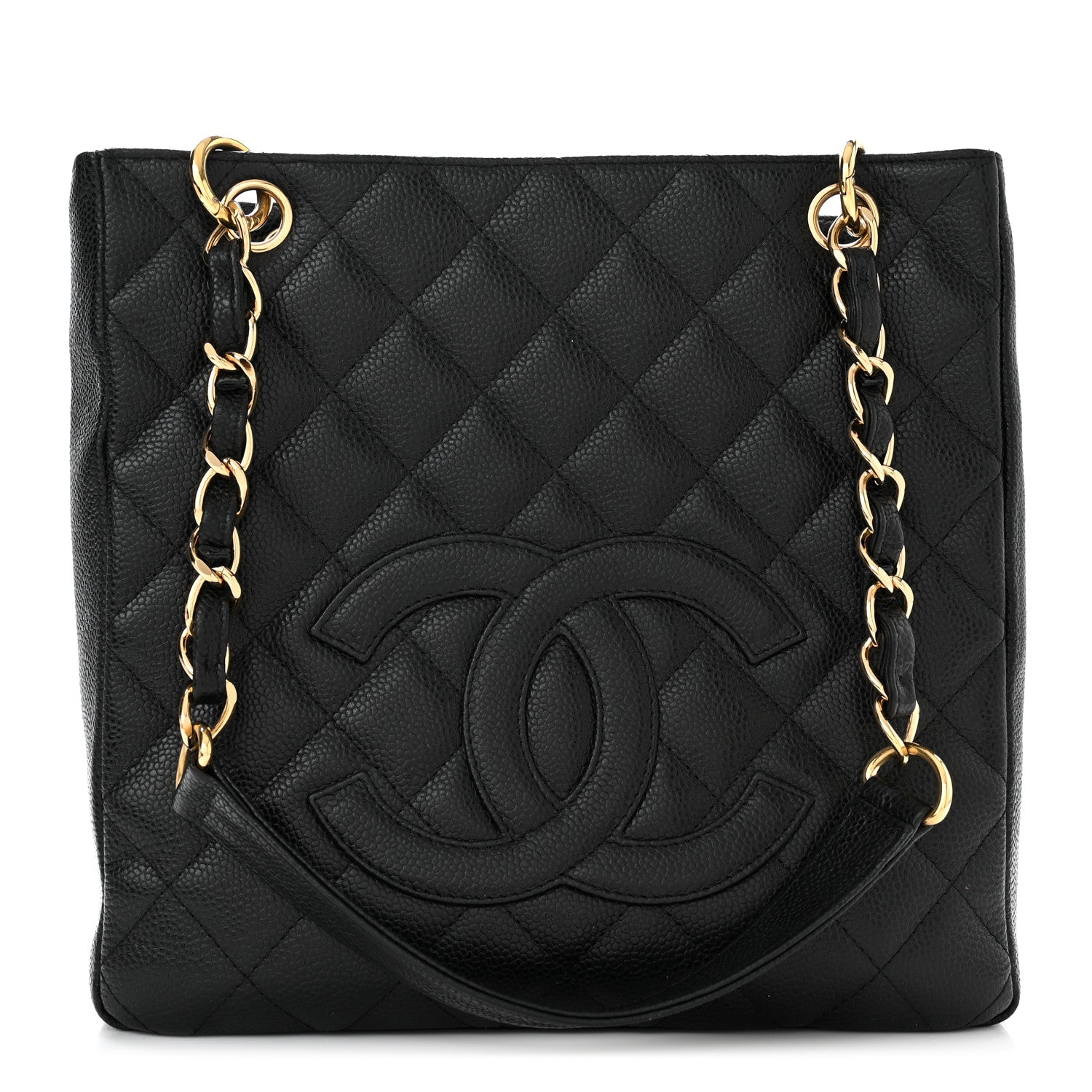 Chanel Caviar Quilted Petit Shopping Tote PST Black 1 of 10