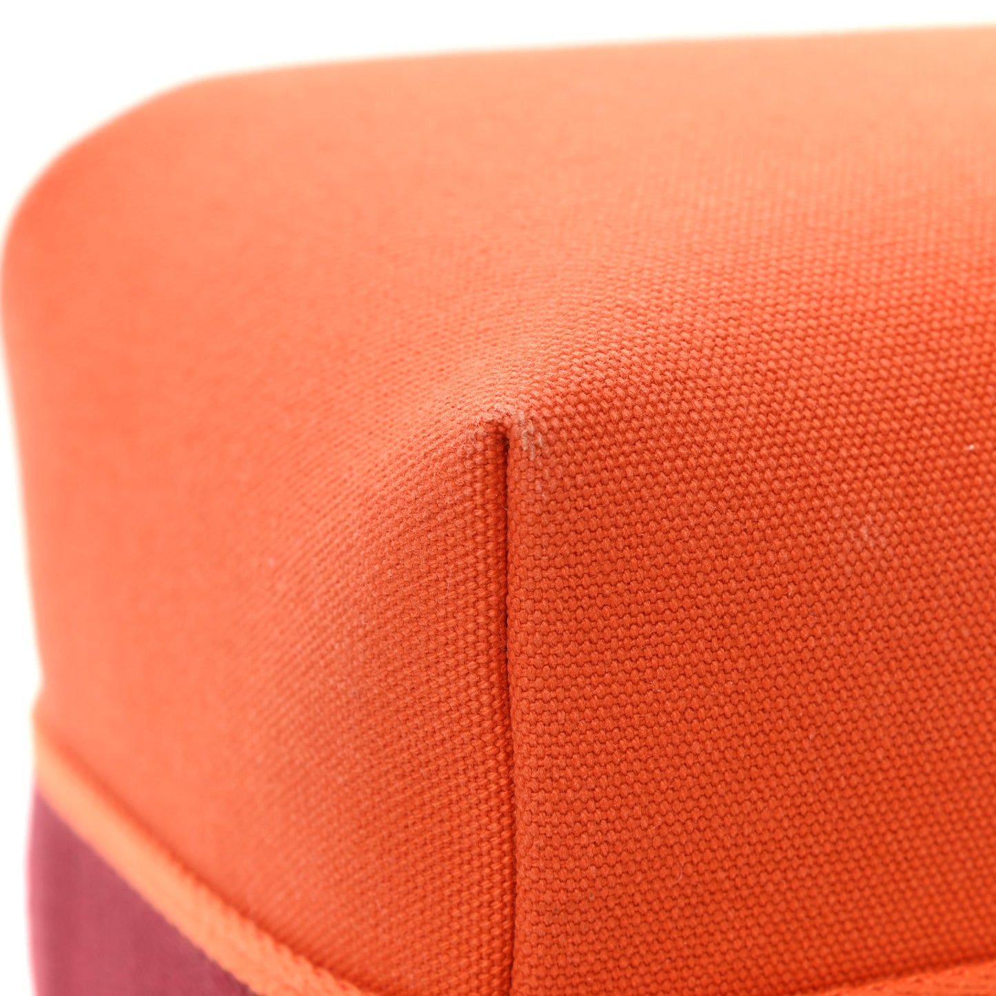 Canvas Large Bride-A-Brac Pouch Orange Feu Burgundy