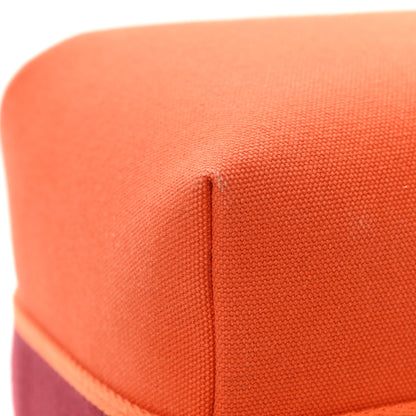 Hermes Canvas Large Bride-A-Brac Pouch Orange Feu Burgundy 9 of 11