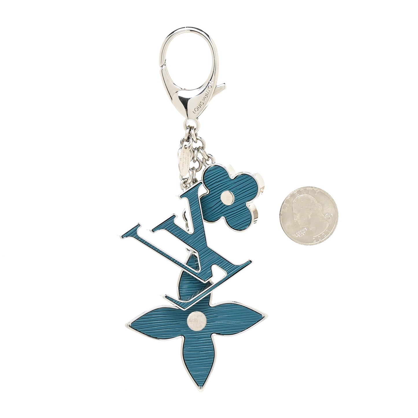 Fleur d Epi Bag Charm Cyan