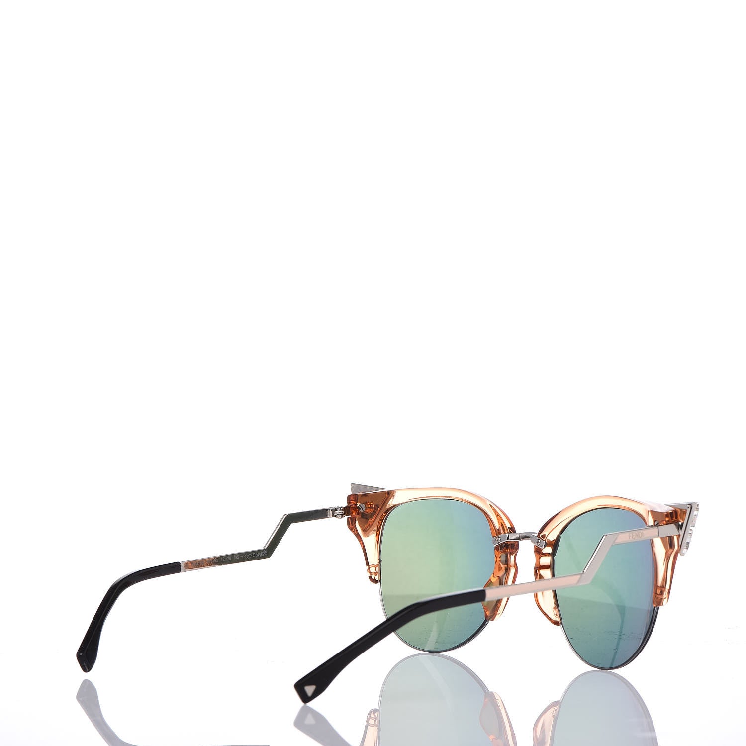 Fendi Iridia Cat Eye Sunglasses FF 0041/S Translucent Peach 4 of 8