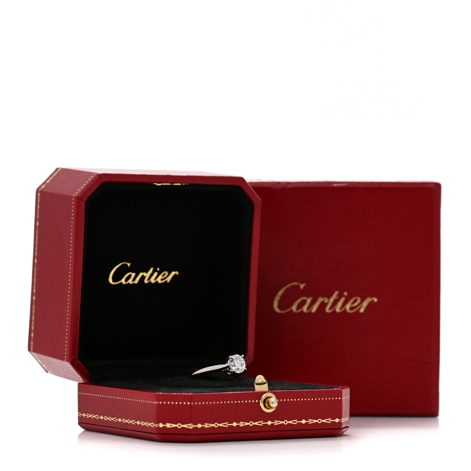 Cartier Platinum Diamond 1.03ct 1895 Solitaire Engagement Ring 50 5.25 6 of 6