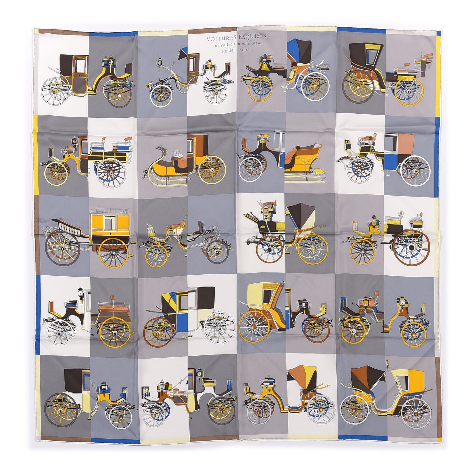 Hermes Silk Voitures Exquises Scarf 90 1 of 4