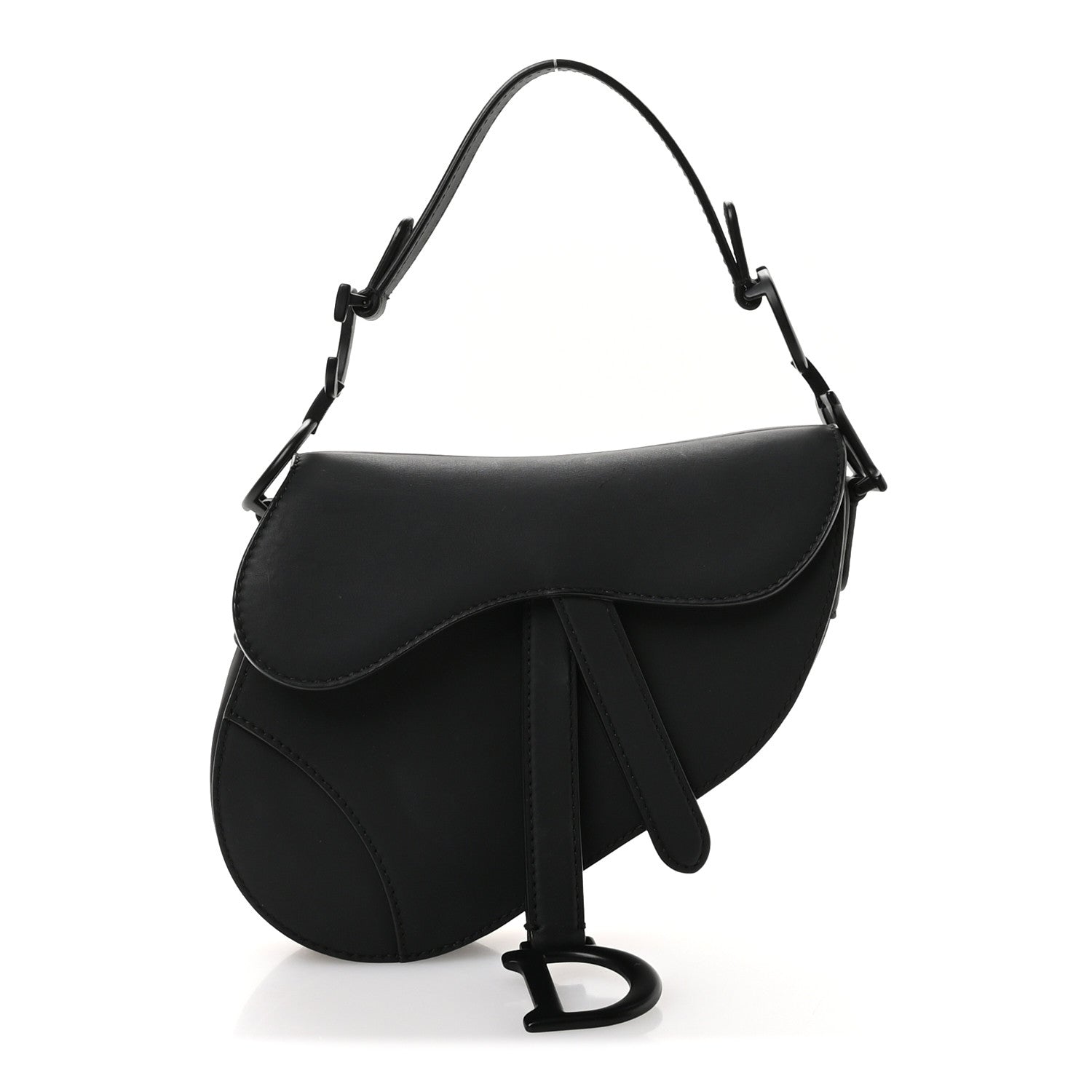 Christian Dior Ultra Matte Calfskin Mini Saddle Bag Black 1 of 11