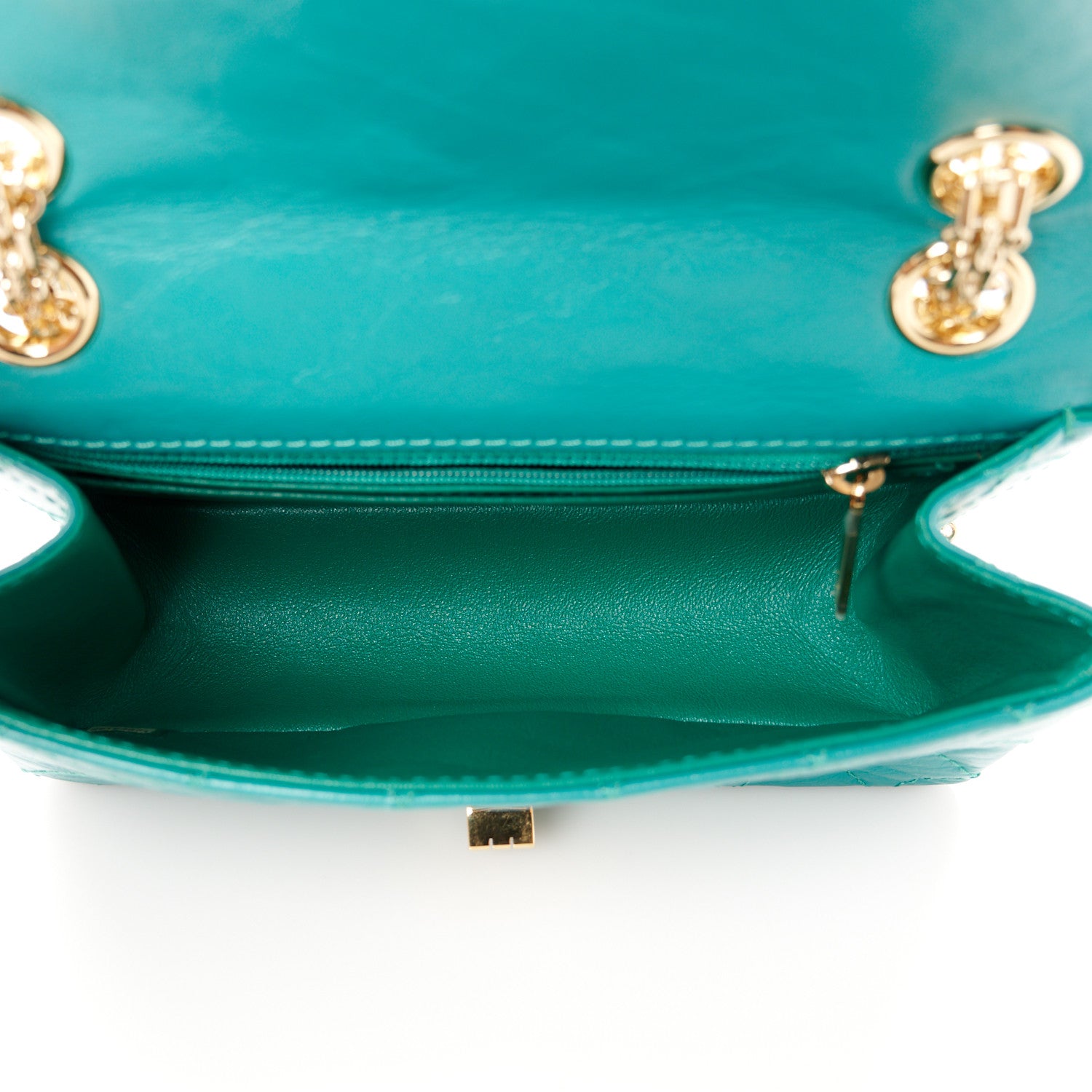 Chanel Aged Calfskin Quilted 2.55 Reissue Mini Flap Green 5 of 10