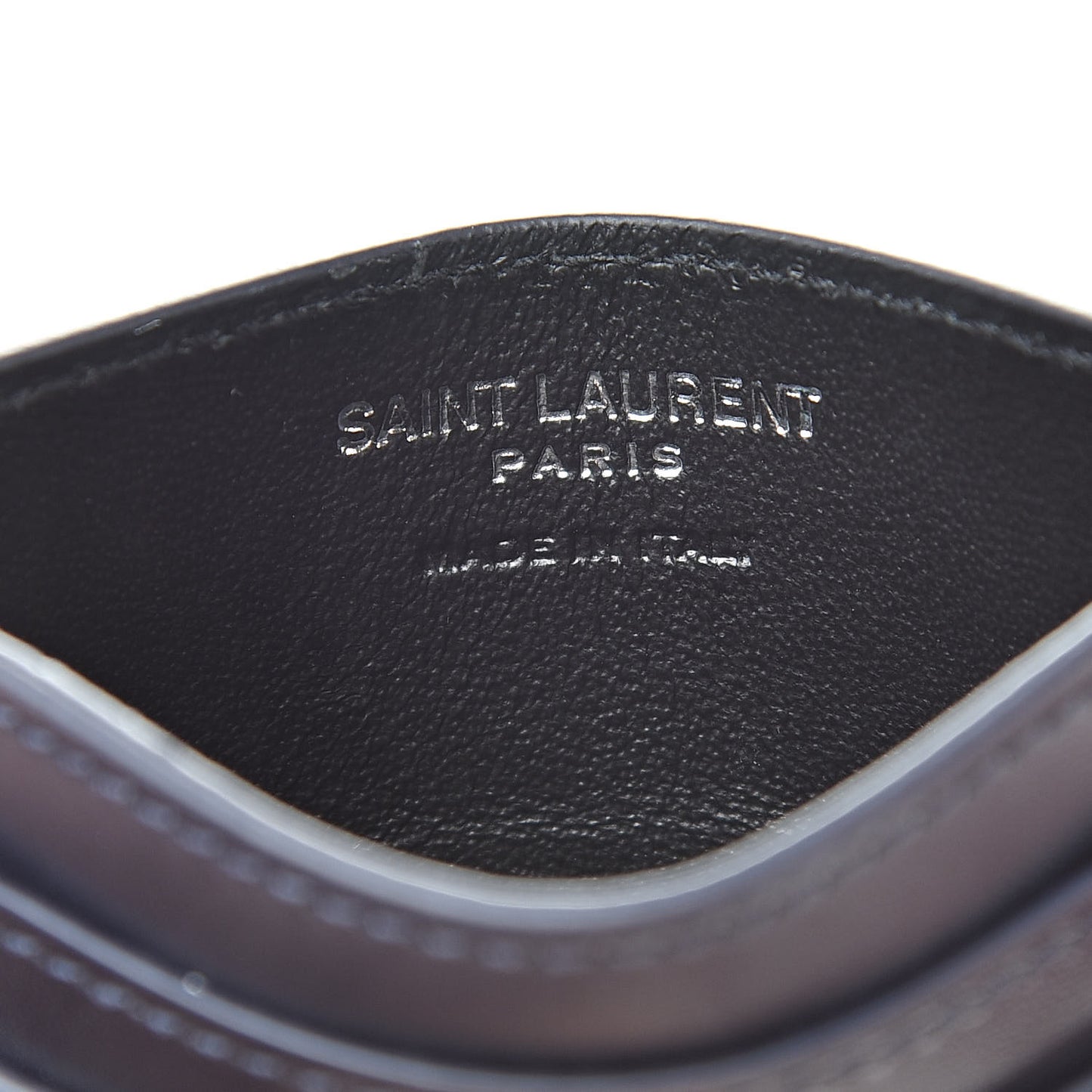 Calfskin Monogram Credit Card Case Dark Notte