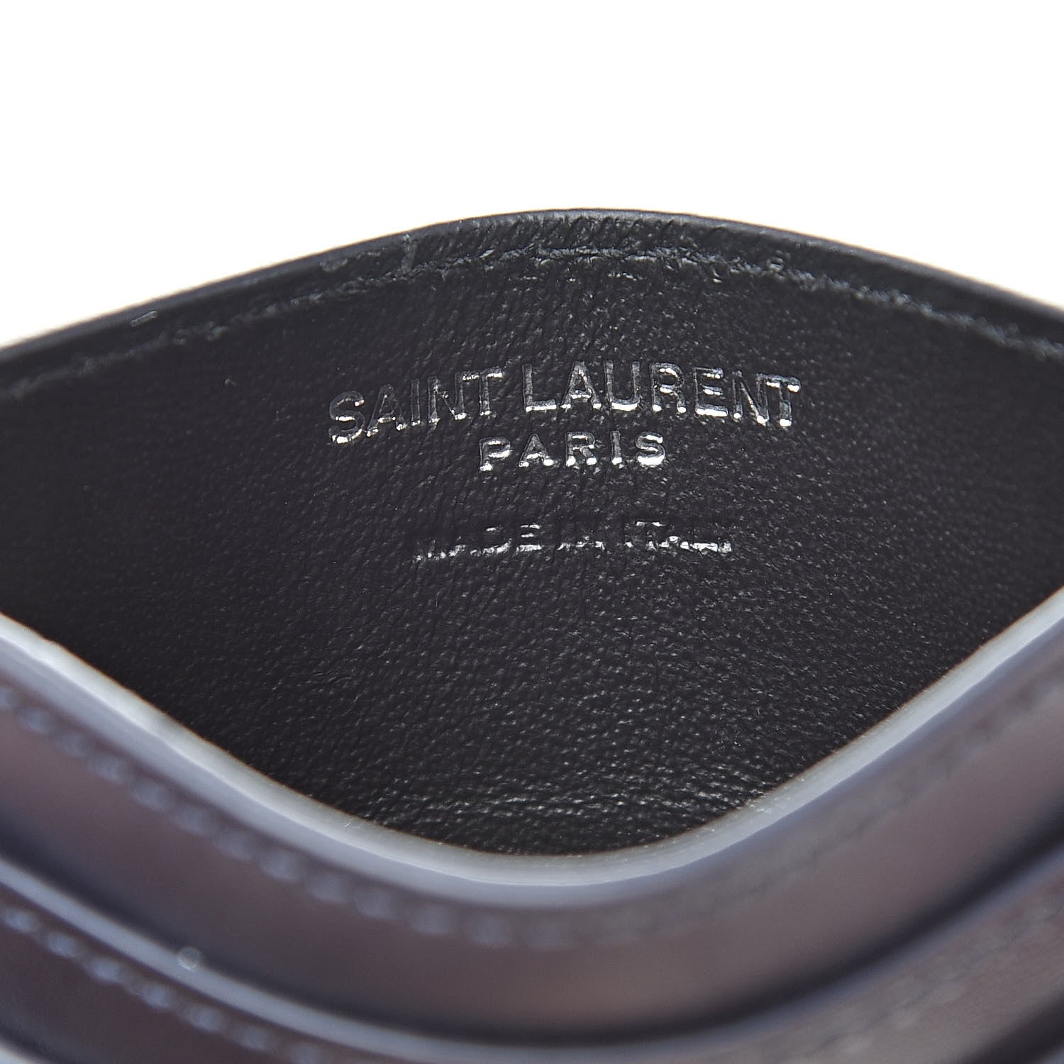 Saint Laurent Calfskin Monogram Credit Card Case Dark Notte 6 of 8