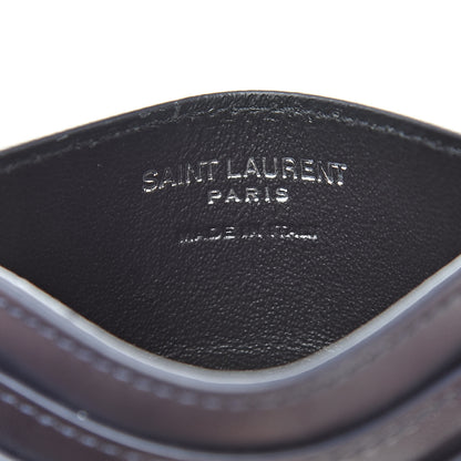 Saint Laurent Calfskin Monogram Credit Card Case Dark Notte 6 of 8