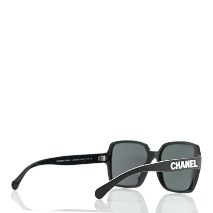 Chanel Acetate Square Sunglasses 5408-A Black 4 of 8