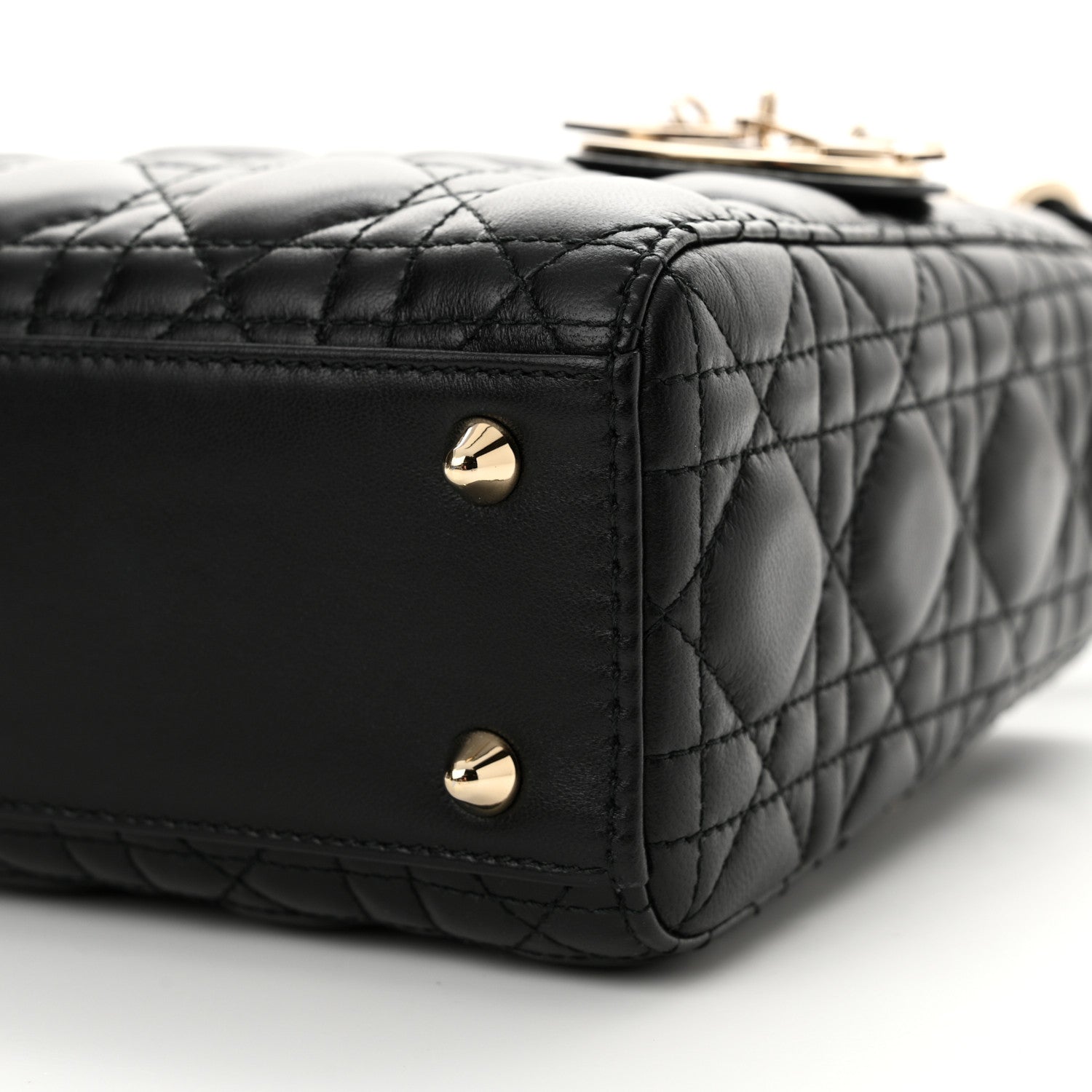 Christian Dior Lambskin Cannage Small Lucky Badges My Lady Dior Black 10 of 14
