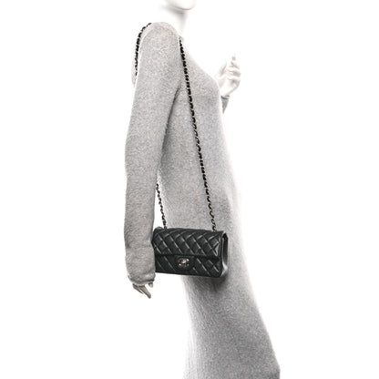 Chanel Lambskin Quilted Mini Rectangular Flap Black 2 of 10