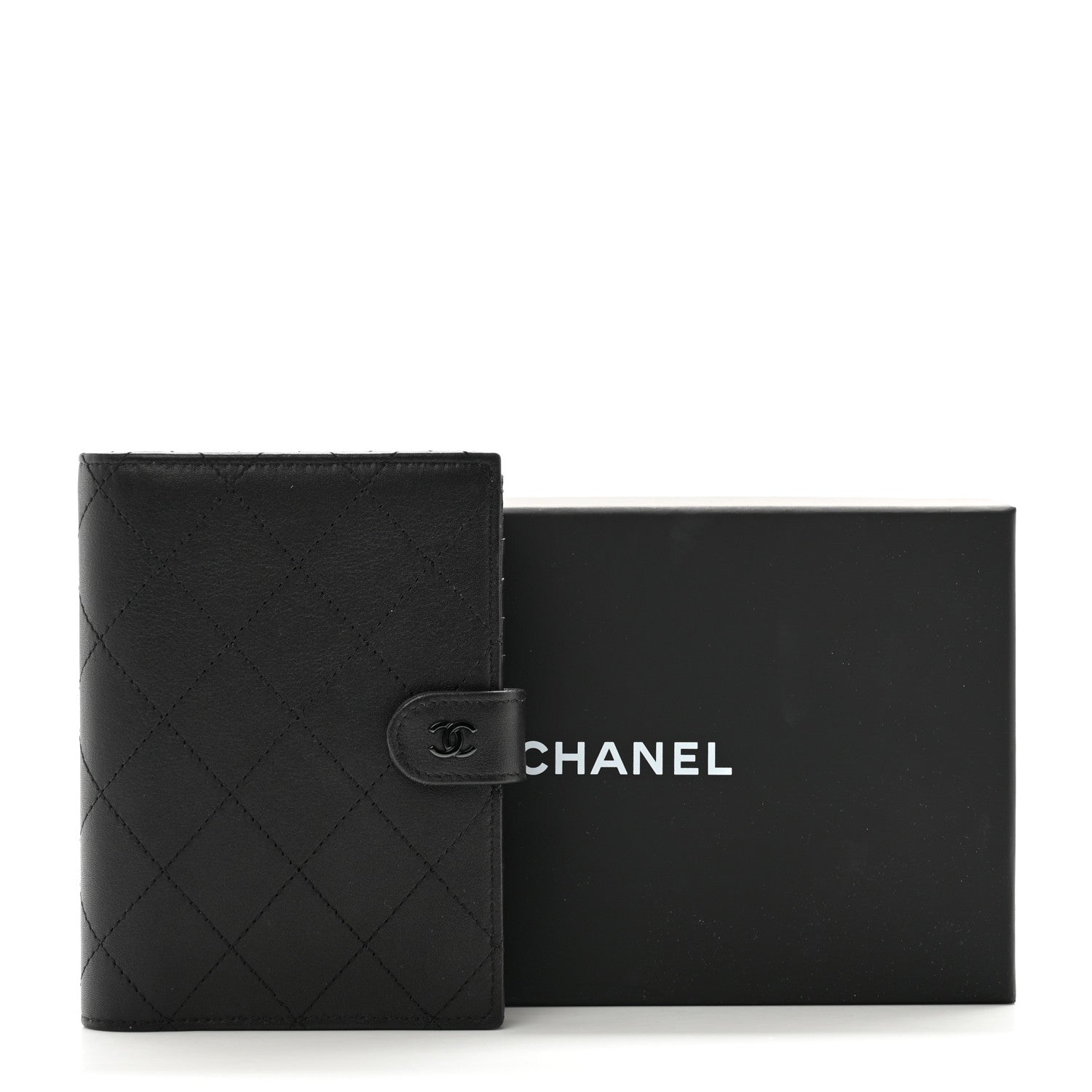 Chanel Grained Calfskin Quilted passport Holder Wallet So Black 8 of 8