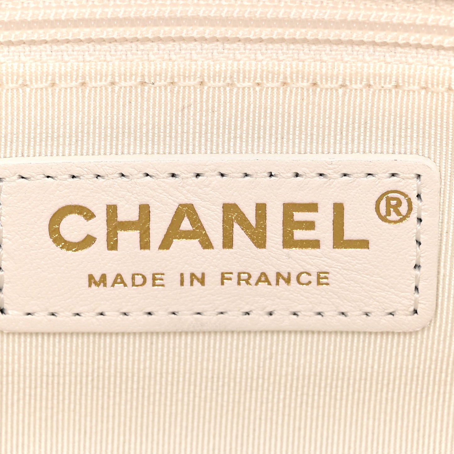 Shearling Lambskin Quilted CC Chain Flap White