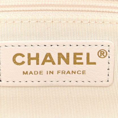 Chanel Shearling Lambskin Quilted CC Chain Flap White 6 of 10