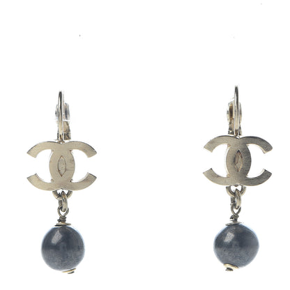 Chanel Bead CC Dangle Earrings Gold 1 of 5