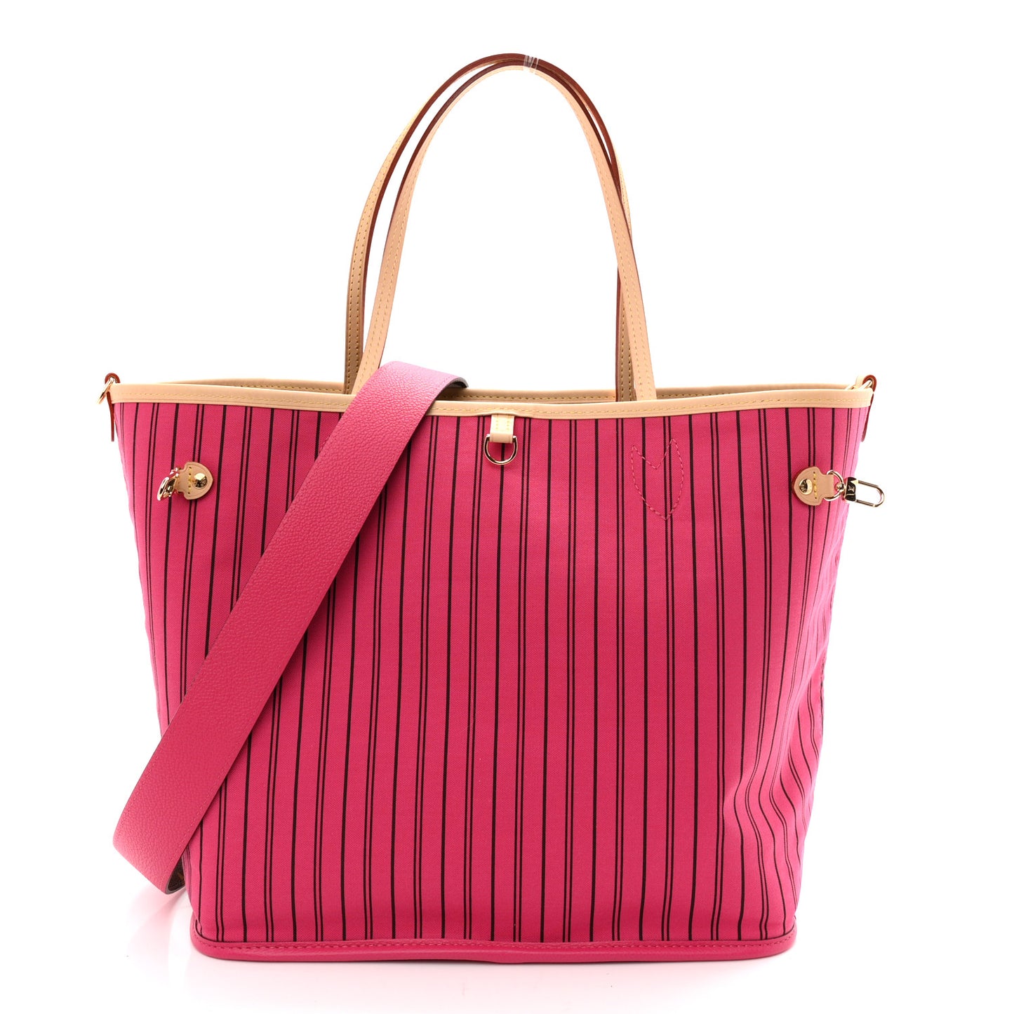 Monogram Inside Out Neverfull Bandouliere MM Rose Pondichery