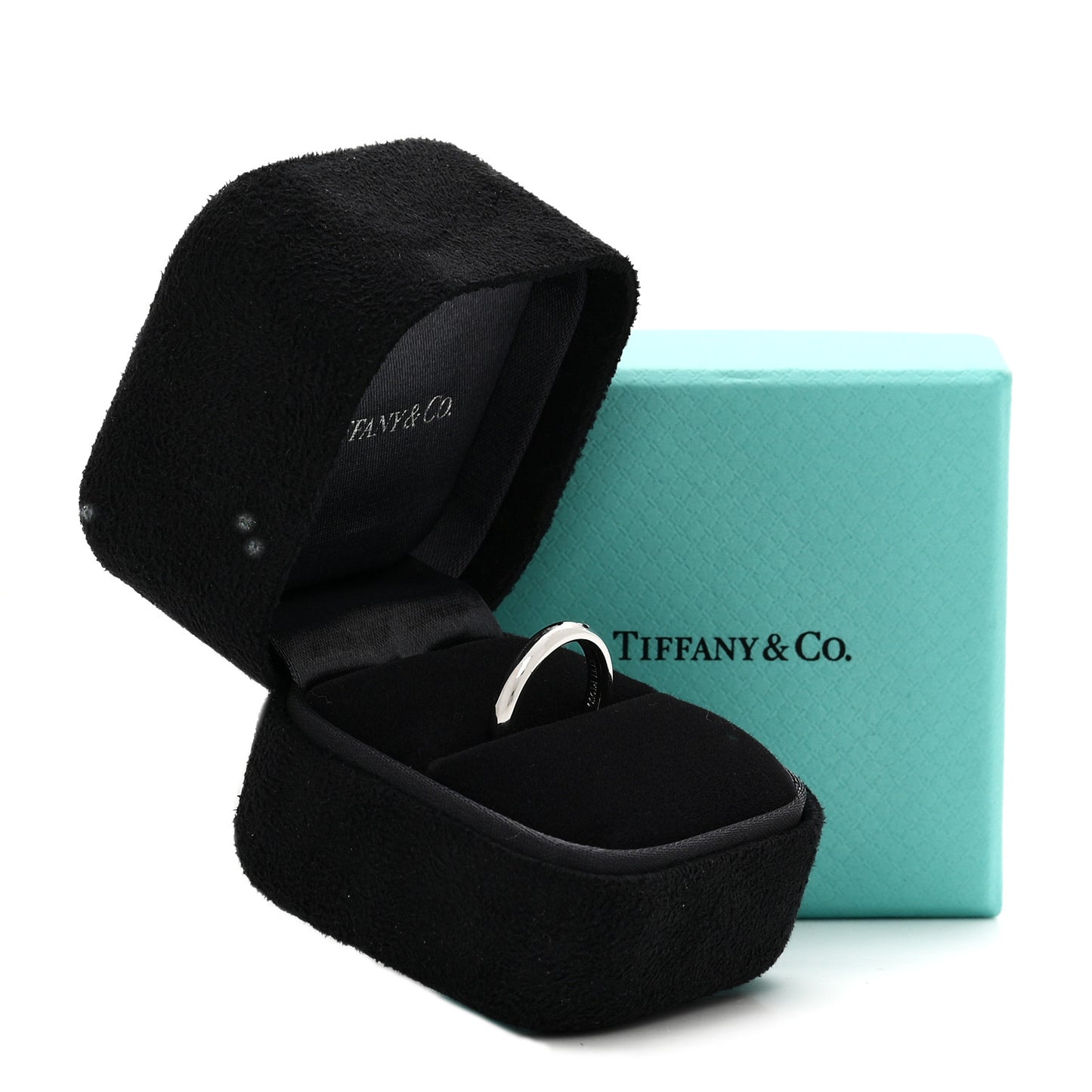 Platinum Diamond Elsa Peretti Band Ring 48 4.5