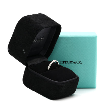 Tiffany Platinum Diamond Elsa Peretti Band Ring 48 4.5 6 of 6