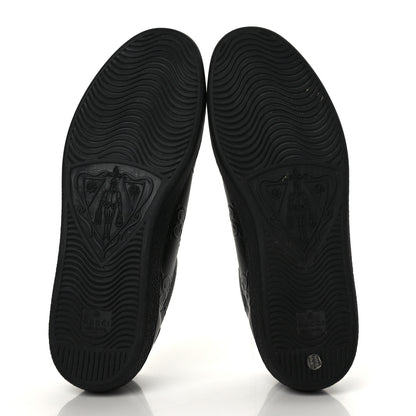 Gucci Calfskin GG Tennis Embossed Mens Ace Sneakers 10.5 Black 6 of 9