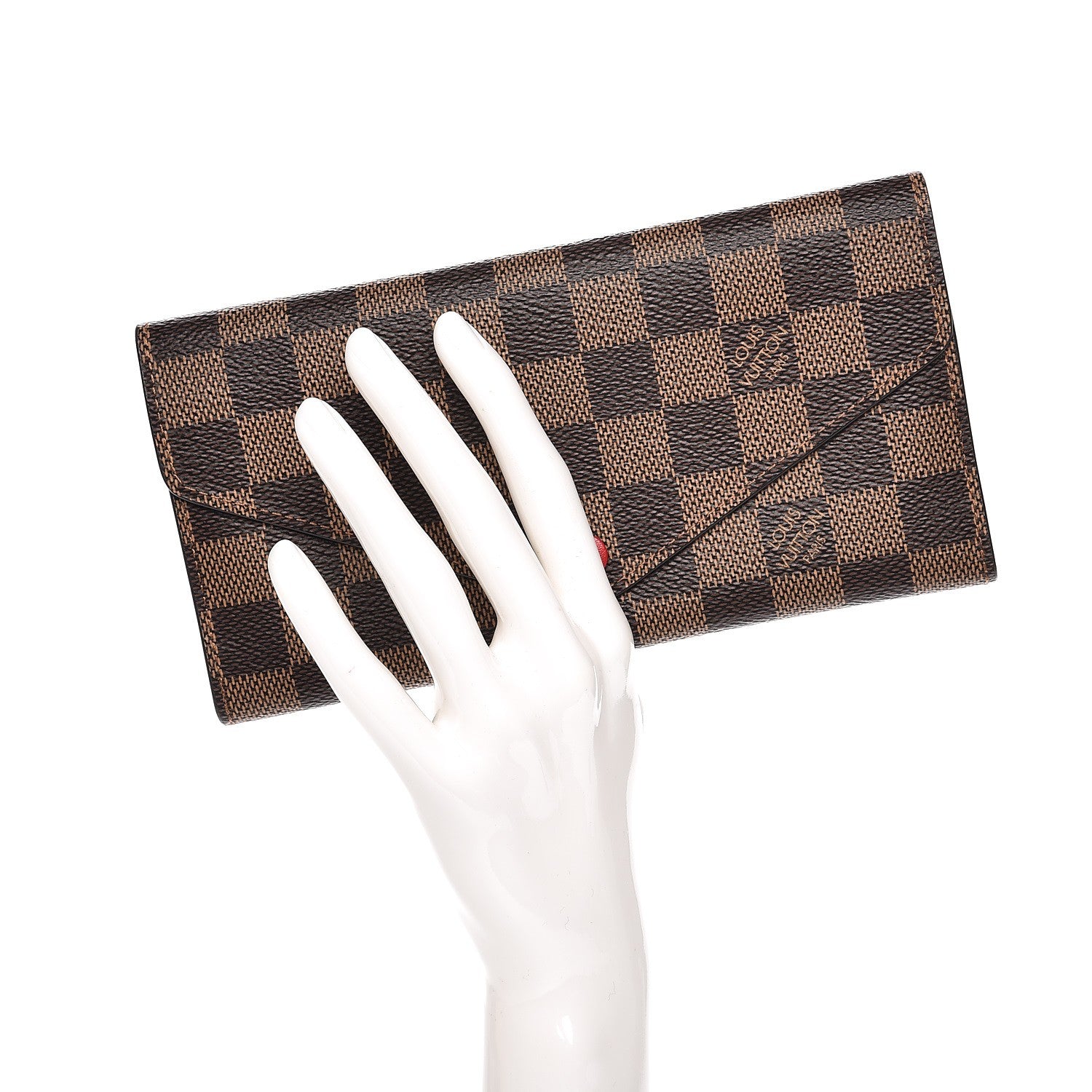 Louis Vuitton Damier Ebene Josephine Wallet Red 2 of 7
