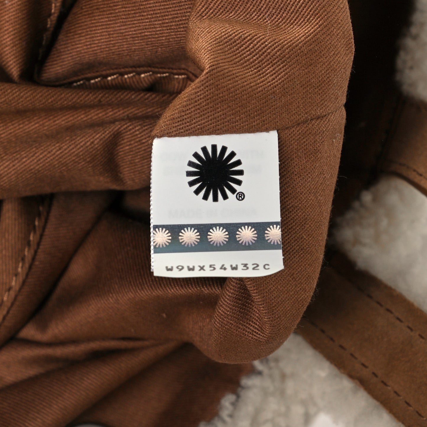 X UGG Suede Shearling Medium Shopping Bag Chestnut