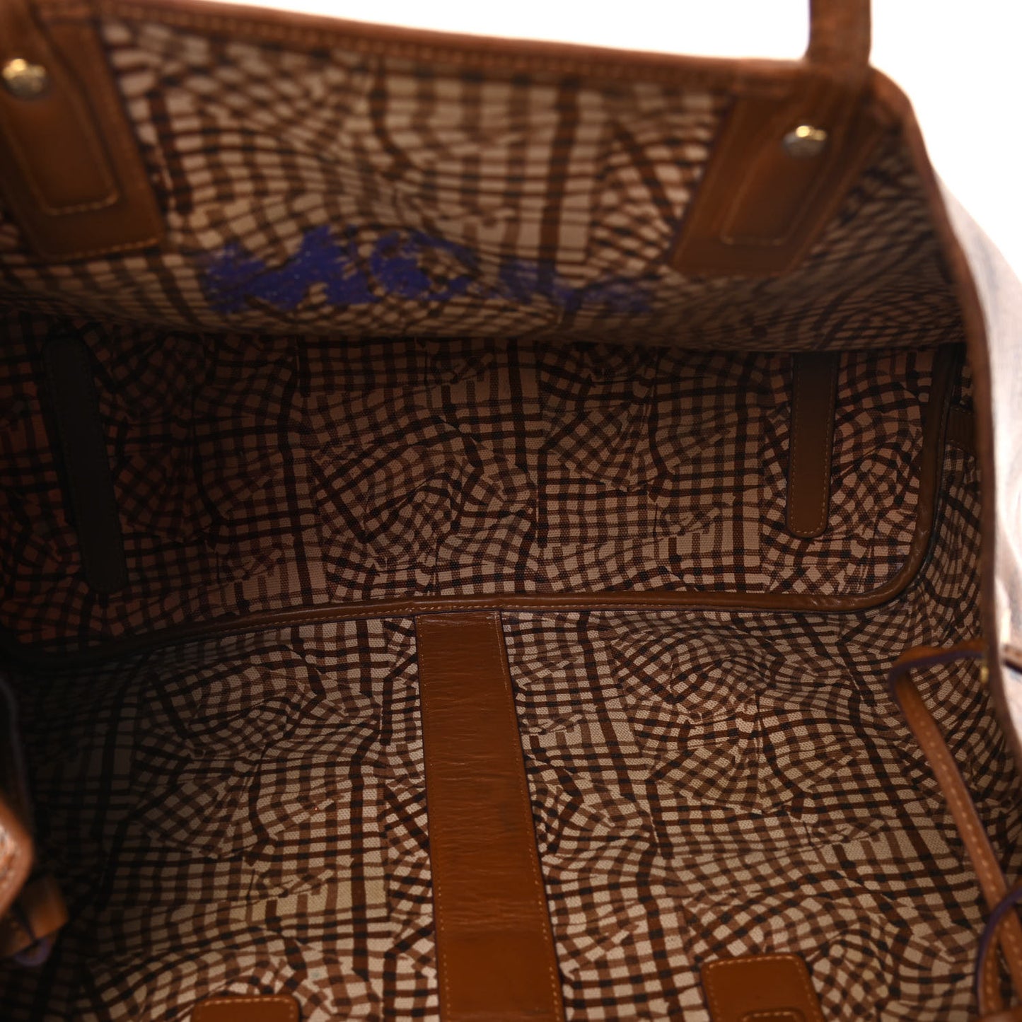 Visetos Large Liz Reversible Shopper Tote Cognac