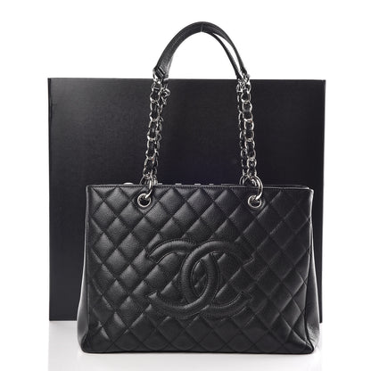 Chanel Caviar Quilted Grand Shopping Tote GST Black 10 of 10