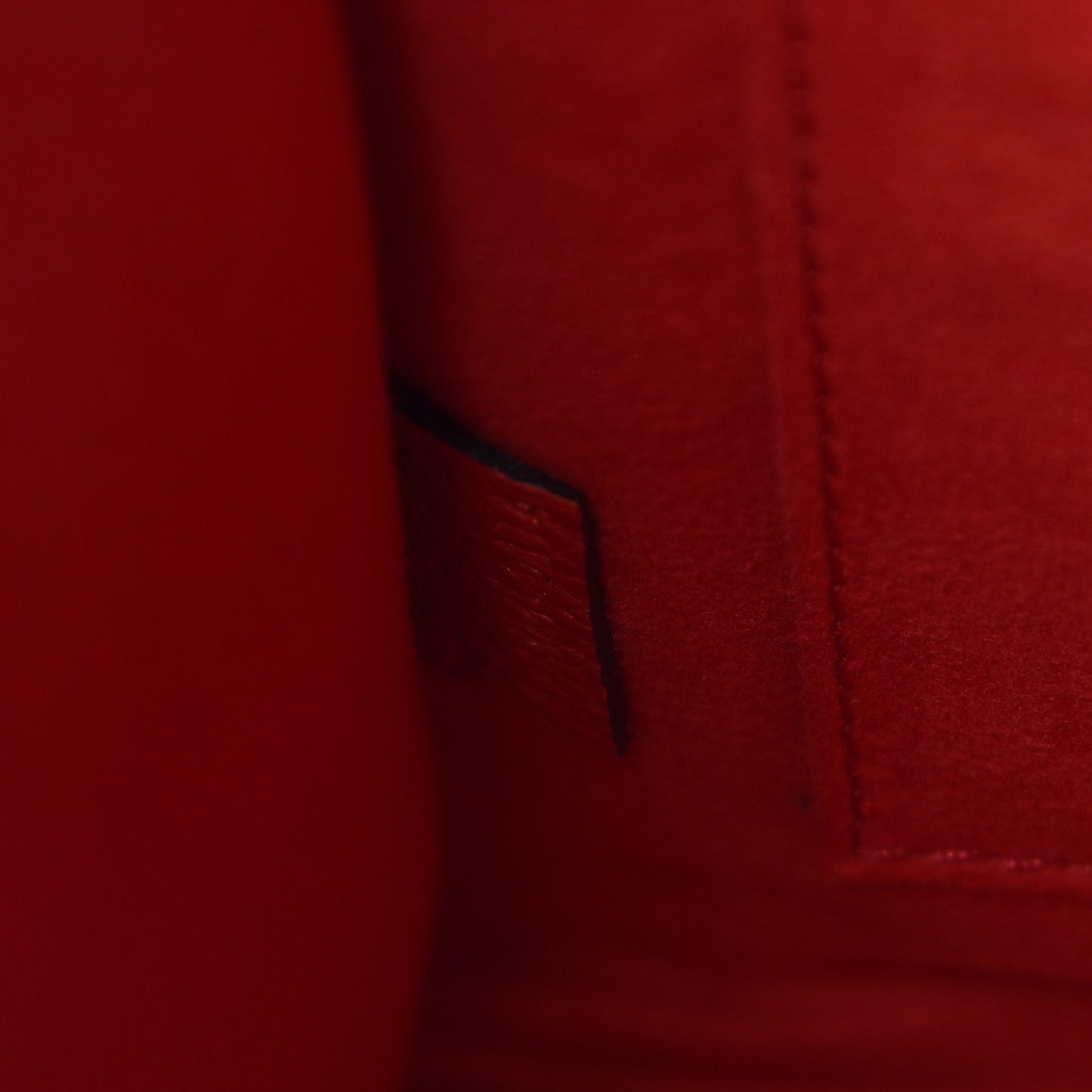 Drummed Calfskin Nano Luggage Coquelicot