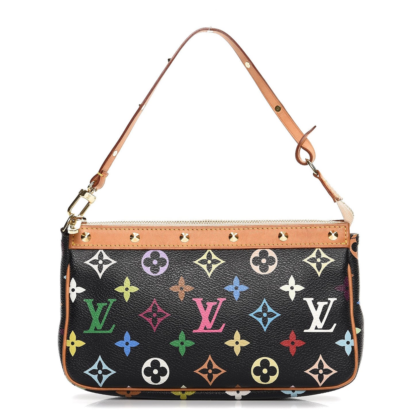 Monogram Multicolor Pochette Accessories Black