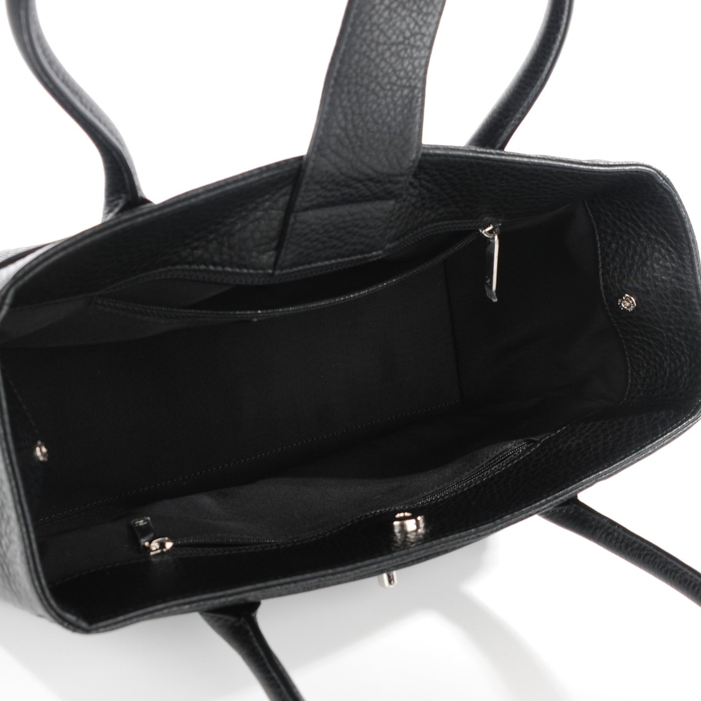 Calfskin Small Cerf Executive Shopper Tote Black